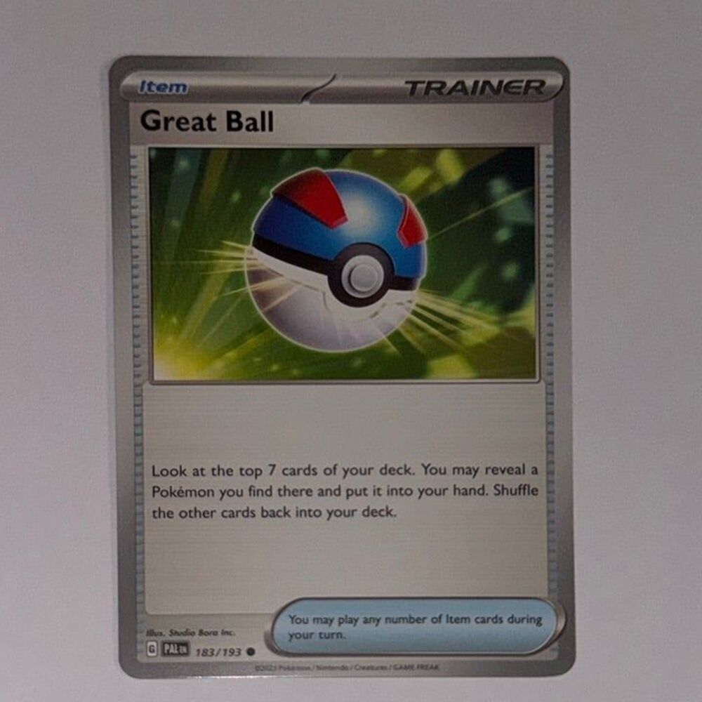 Pokémon Card: Great Ball #183/193 (Pokemon Paldea Evolved)